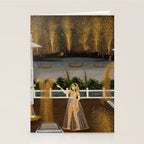 Royal Women Celebrating Diwali Indian Miniature Painting  Stationery Card Gallery Image 2