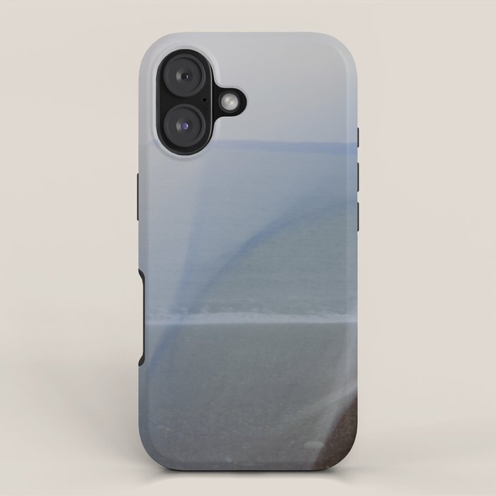 Seascape Double Exposure Abstract 1. - long exposure blue ocean photograph  iPhone Case Gallery Image 1
