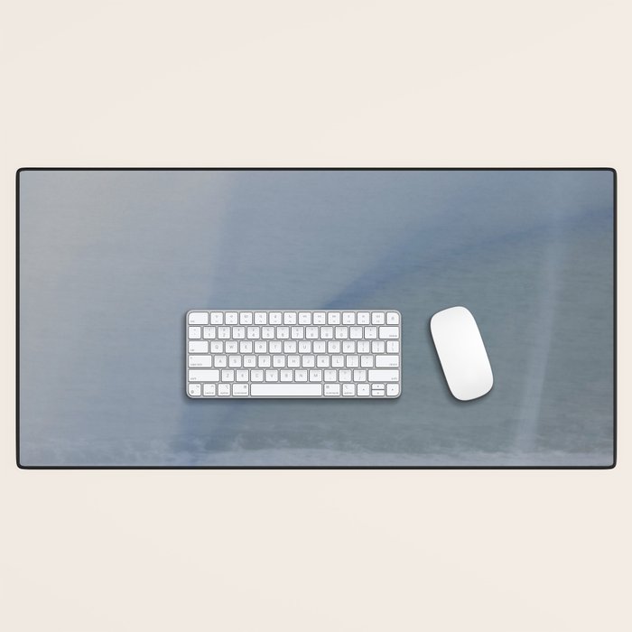 Seascape Double Exposure Abstract 1. - long exposure blue ocean photograph  Desk Mat Gallery Image 1