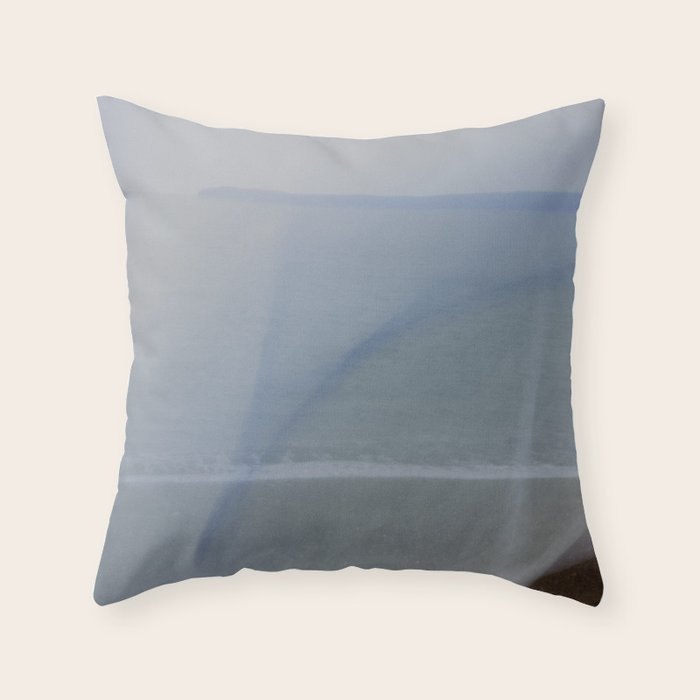 Seascape Double Exposure Abstract 1. - long exposure blue ocean photograph  Throw Pillow Gallery Image 6