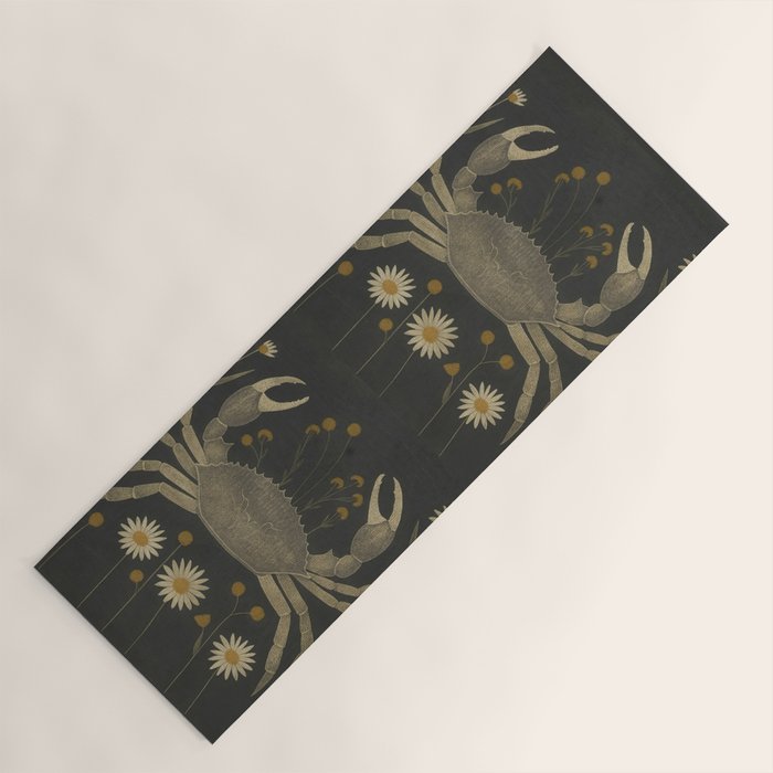Crab with Daisies Yoga Mat Gallery Image 1