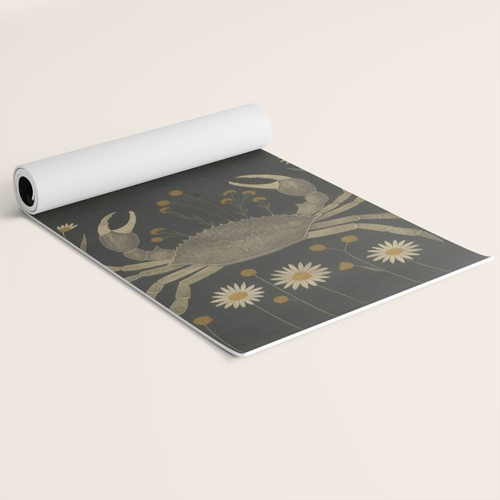 Crab with Daisies Yoga Mat Gallery Image 2