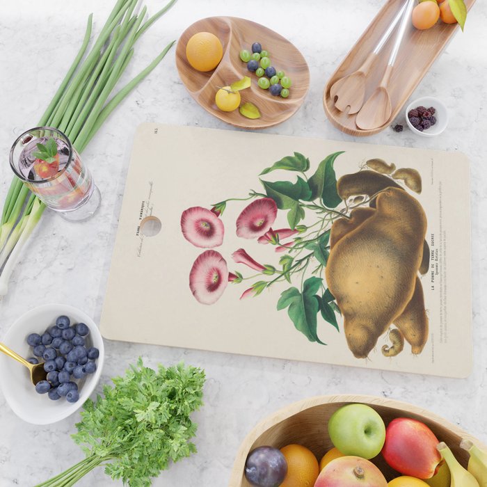 Sweet potato from "Flore dâAmÃ©rique" by Ãtienne Denisse, 1840s Cutting Board Gallery Image 2