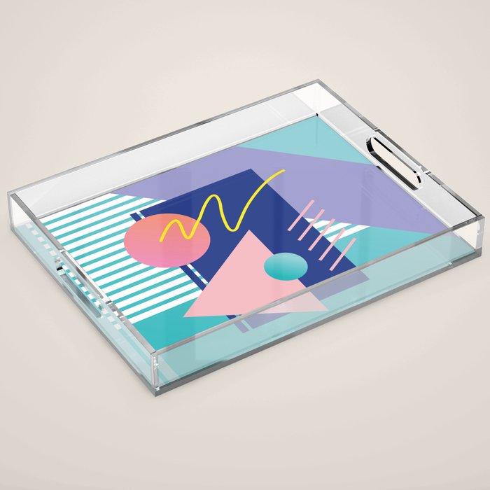 Memphis pattern 82 - 80s / 90s Retro Acrylic Tray Gallery Image 1