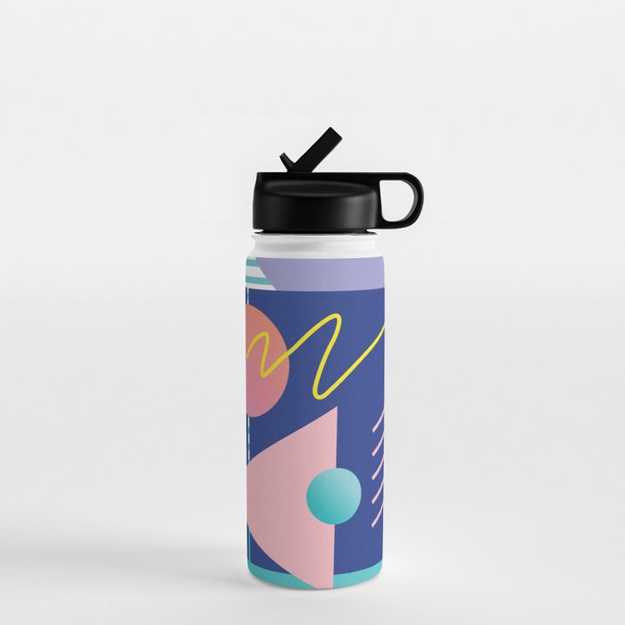 Memphis pattern 82 - 80s / 90s Retro Water Bottle Gallery Image 1