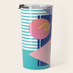 Memphis pattern 82 - 80s / 90s Retro Travel Mug Gallery Image 3