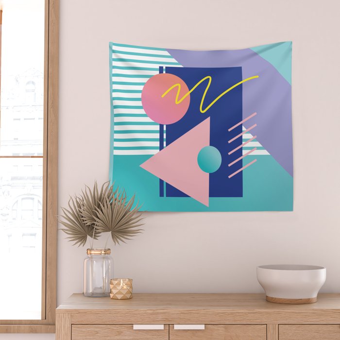 Memphis pattern 82 - 80s / 90s Retro Wall Tapestry Gallery Image 2