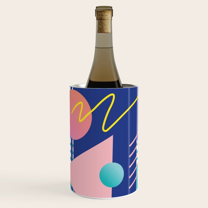 Memphis pattern 82 - 80s / 90s Retro Wine Chiller Gallery Image 1