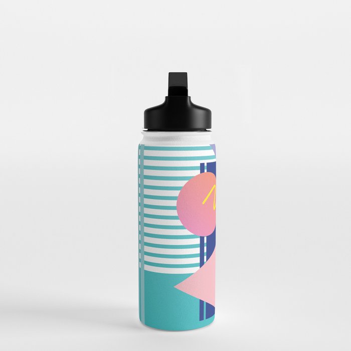 Memphis pattern 82 - 80s / 90s Retro Water Bottle Gallery Image 3