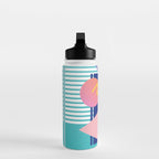 Memphis pattern 82 - 80s / 90s Retro Water Bottle Gallery Image 3