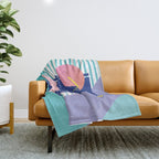 Memphis pattern 82 - 80s / 90s Retro Throw Blanket Gallery Image 1