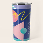 Memphis pattern 82 - 80s / 90s Retro Travel Mug Gallery Image 1