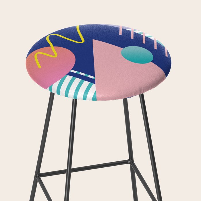 Memphis pattern 82 - 80s / 90s Retro Stool Gallery Image 2
