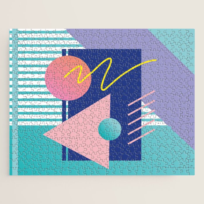 Memphis pattern 82 - 80s / 90s Retro Jigsaw Puzzle Gallery Image 1
