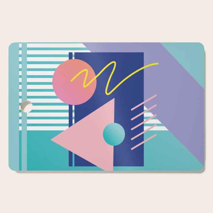 Memphis pattern 82 - 80s / 90s Retro Cutting Board Gallery Image 1