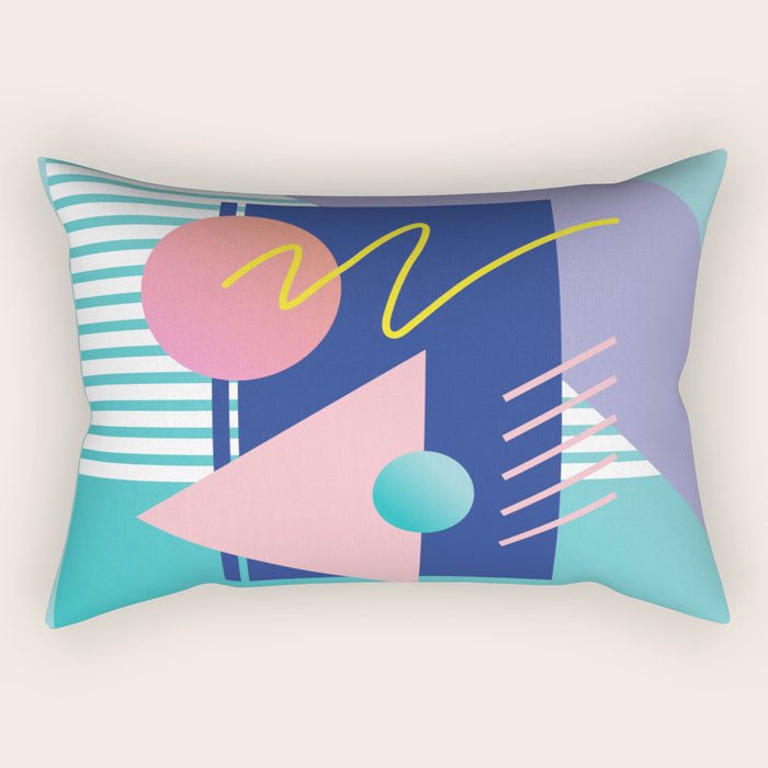 Memphis pattern 82 - 80s / 90s Retro Rectangular Pillow Gallery Image 2
