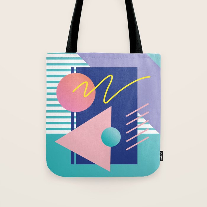 Memphis pattern 82 - 80s / 90s Retro Tote Bag Gallery Image 1