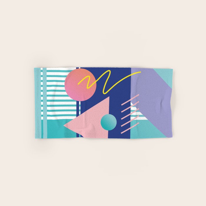 Memphis pattern 82 - 80s / 90s Retro Bath Towel Gallery Image 1