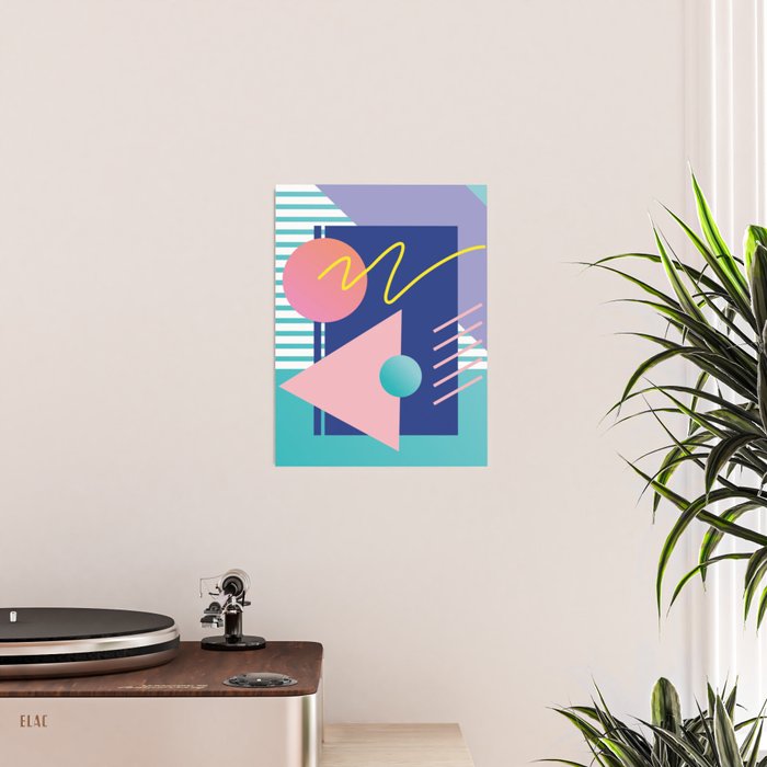 Memphis pattern 82 - 80s / 90s Retro Poster Gallery Image 2