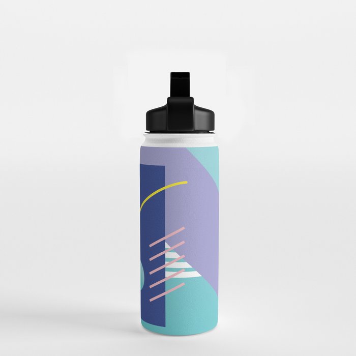 Memphis pattern 82 - 80s / 90s Retro Water Bottle Gallery Image 2