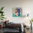 Memphis pattern 82 - 80s / 90s Retro Wood Wall Art Gallery Image 2