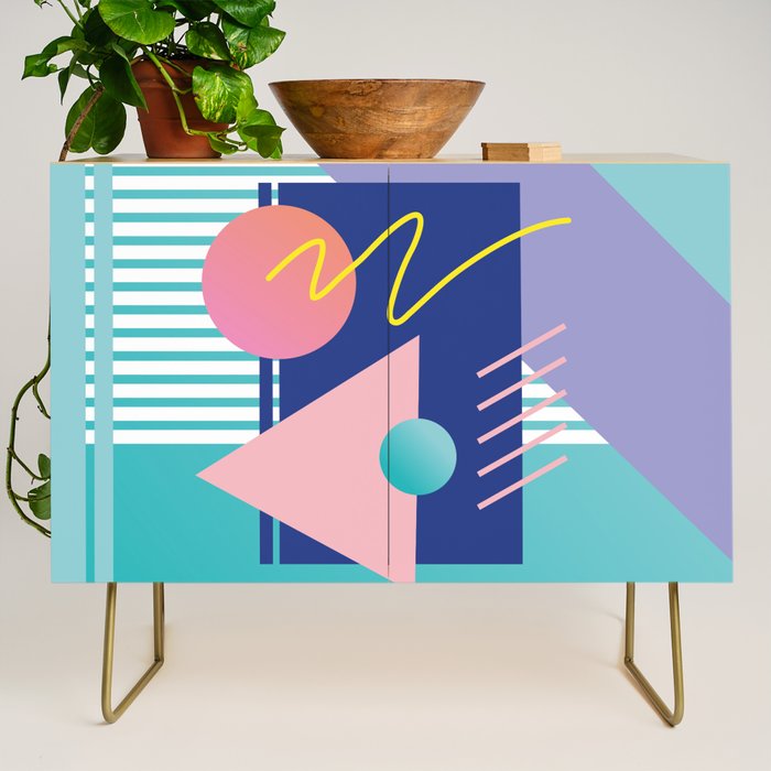 Memphis pattern 82 - 80s / 90s Retro Credenza Gallery Image 1