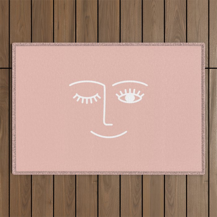 Wink (Pink) Outdoor Rug Gallery Image 1