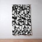 Something Nostalgic II Twist-off Wine Corks in Black And White #decor #society6 #buyart Window Curtain Gallery Image 3