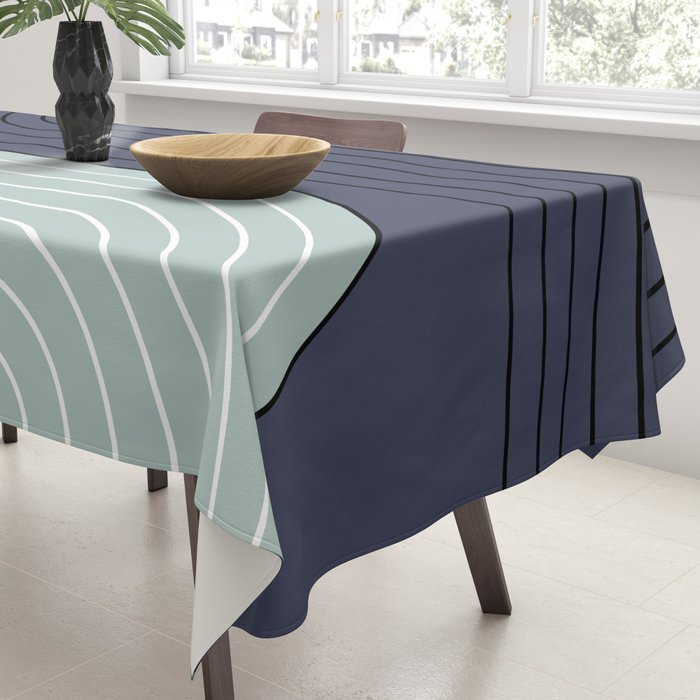 Two Tone Line Curvature XXII  Tablecloth Gallery Image 3