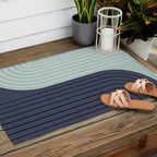 Two Tone Line Curvature XXII  Outdoor Rug Gallery Image 2
