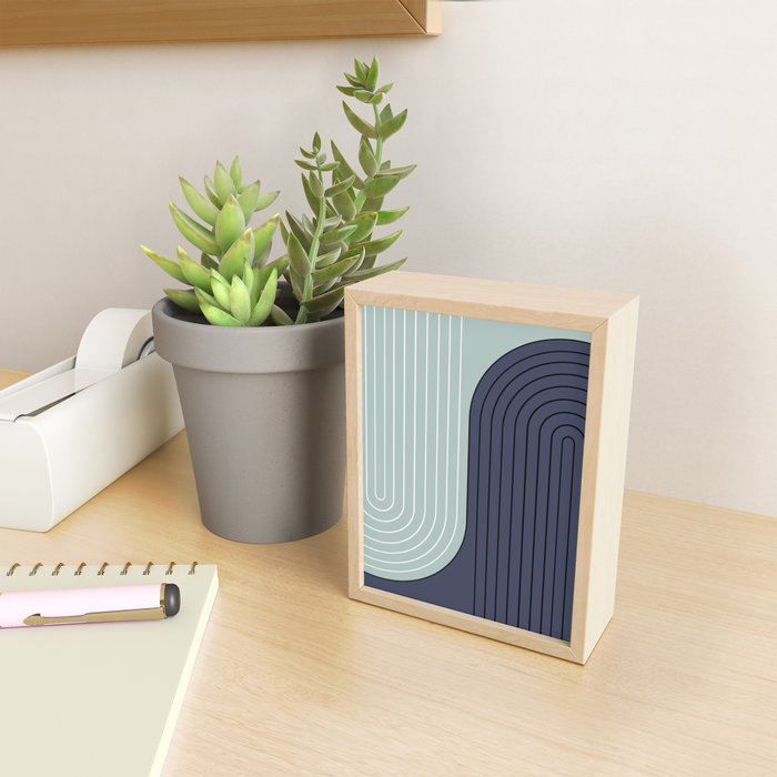 Two Tone Line Curvature XXII  Mini Art Print Gallery Image 2