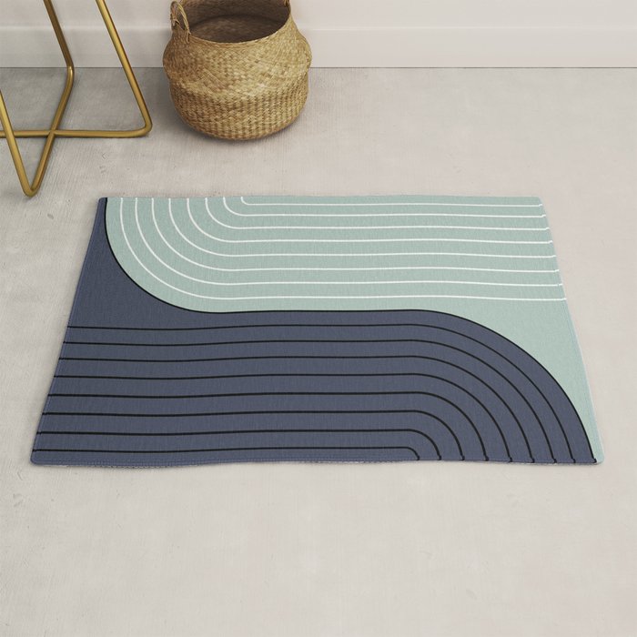 Two Tone Line Curvature XXII  Rug Gallery Image 1