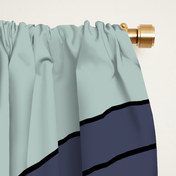 Two Tone Line Curvature XXII  Window Curtain Gallery Image 2