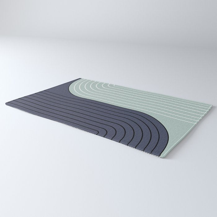 Two Tone Line Curvature XXII  Rug Gallery Image 3