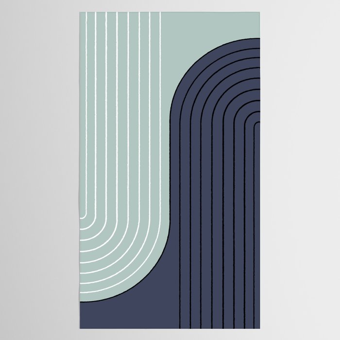 Two Tone Line Curvature XXII  Tablecloth Gallery Image 2