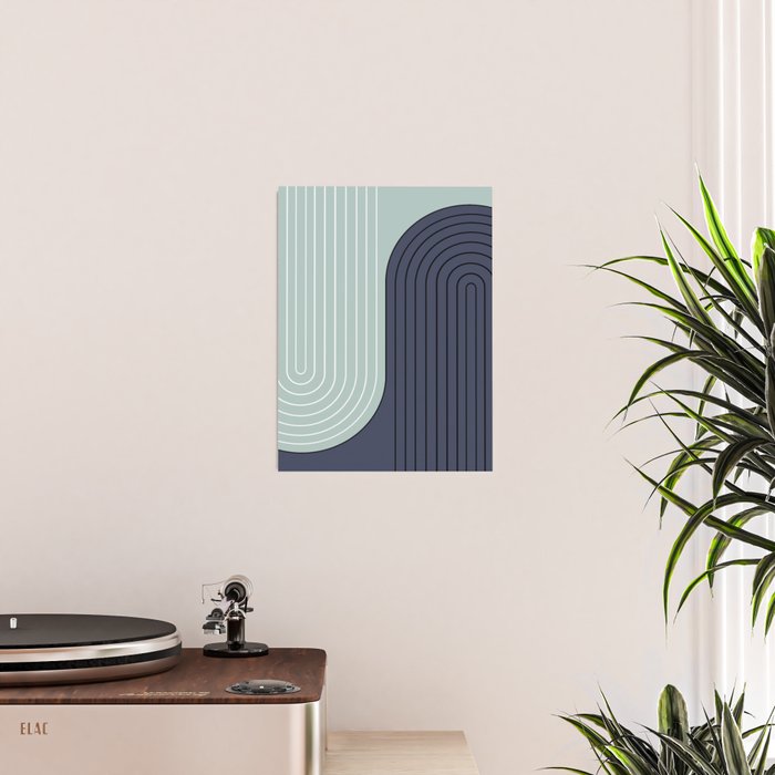 Two Tone Line Curvature XXII  Poster Gallery Image 2