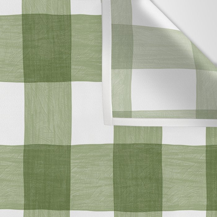 Hand Painted Gingham in Sage Green  Wall Tapestry Gallery Image 3