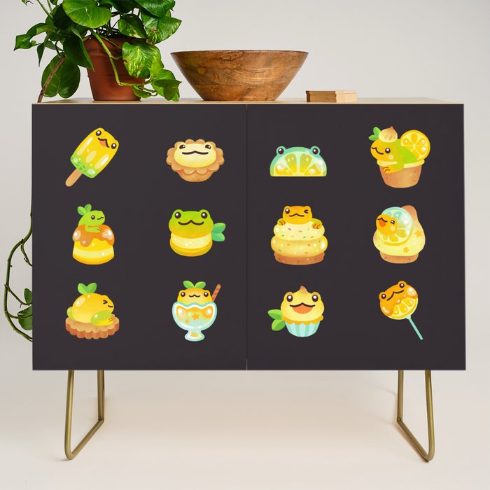 Sweet Lemon frog - dark Credenza Gallery Image 1