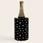 Black and white abstract organic shape pattern Wine Chiller Gallery Image 1