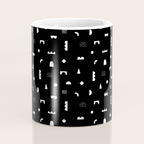 Black and white abstract organic shape pattern Coffee Mug Gallery Image 4