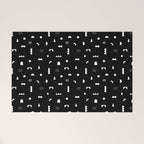 Black and white abstract organic shape pattern Welcome Mat Gallery Image 1