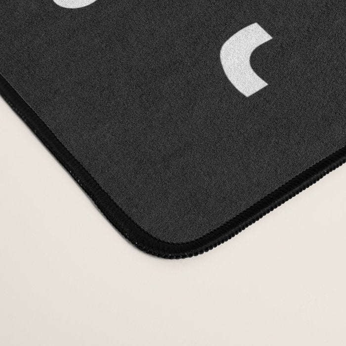 Black and white abstract organic shape pattern Desk Mat Gallery Image 4