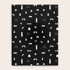 Black and white abstract organic shape pattern Notebook Gallery Image 4