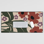big tropical red flower plant  Desk Mat Gallery Image 1