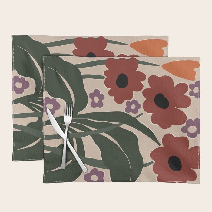 big tropical red flower plant  Placemat Gallery Image 1