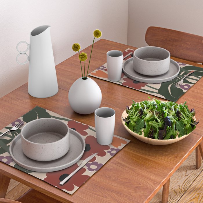 big tropical red flower plant  Placemat Gallery Image 2