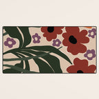 big tropical red flower plant  Desk Mat Gallery Image 3