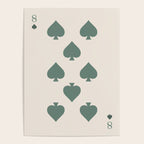 Eight of Spades Playing Card Sage Green Poster Gallery Image 4