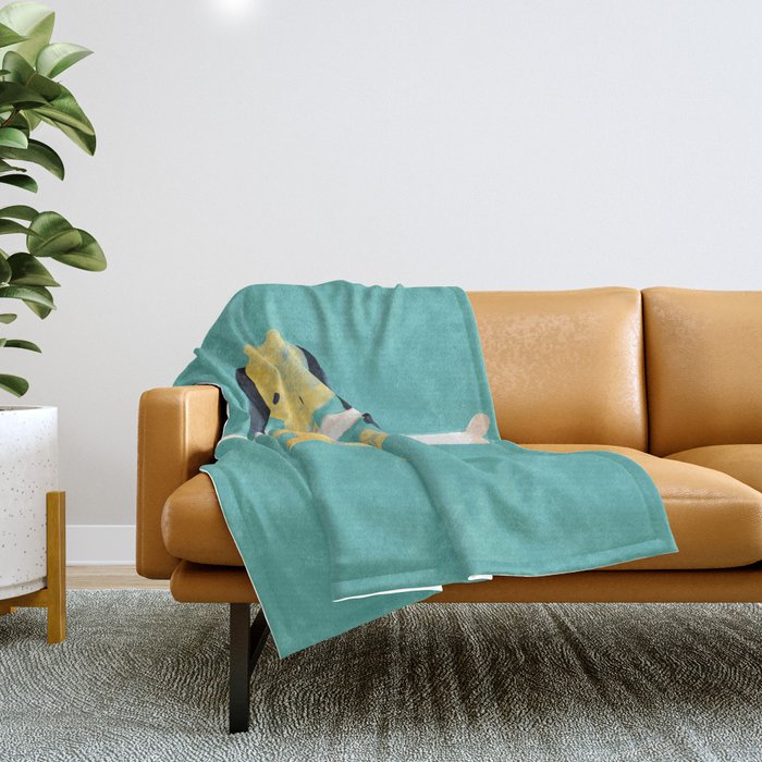 Lucky dog Throw Blanket Gallery Image 1