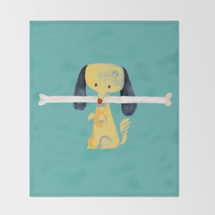 Lucky dog Throw Blanket Gallery Image 2
